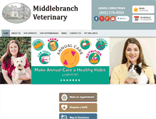 Tablet Screenshot of middlebranchvet.com